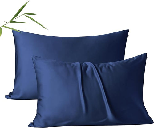 2 Pack Cooling Pillow Cases, Viscose Derived from Bamboo Pillow Protectors by ShunjieHome