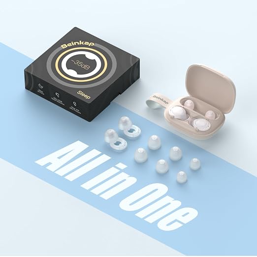 Ear Plugs for Sleeping Noise Reduction, Beinkap Reusable Earplugs Hearing - Image 6