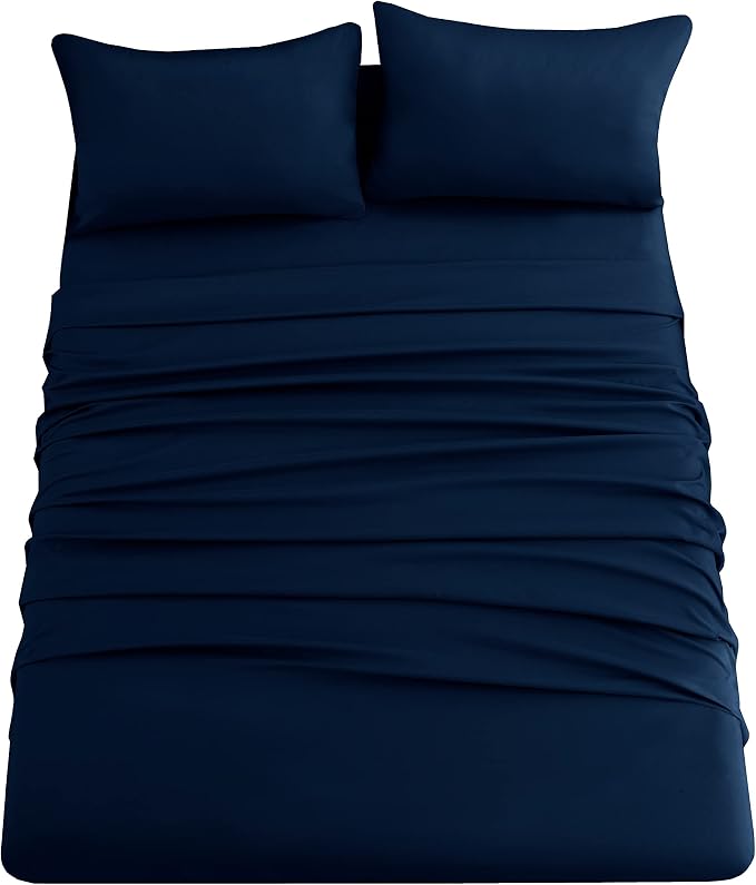 Sfoothome Fitted Sheet Twin XL Size, Brushed Microfiber, Extra Soft and - Image 2