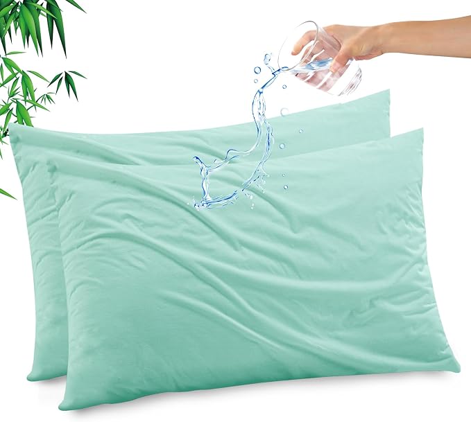 Gogreen Bamboo Rayon Waterproof Pillow Protector, Breathable Pillow Cover by GOGREEN