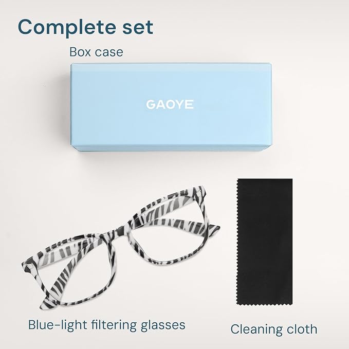 Gaoye Zebra Blue Light Glasses for Computer & Gaming - Image 7