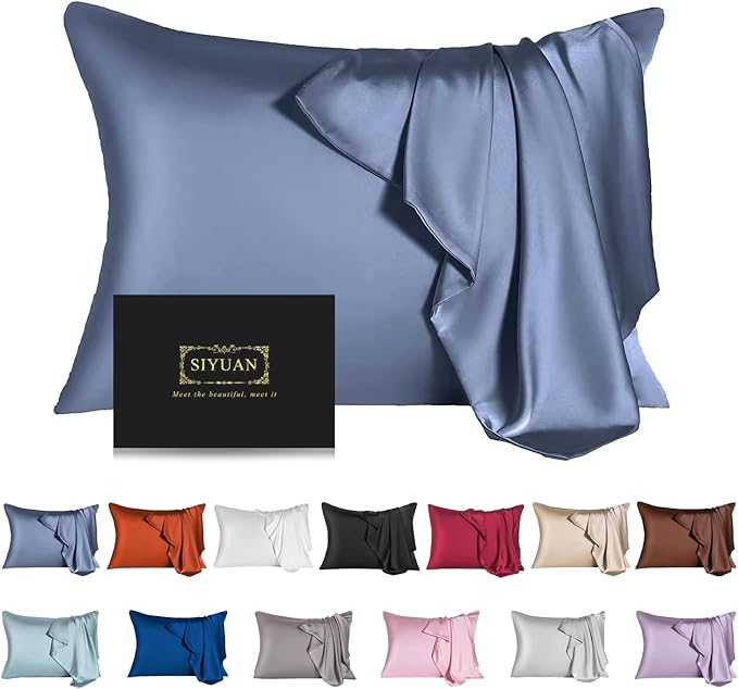 Mulberry Silk Pillowcase for Hair and Skin, Cooling Silk Pillow Case by SIYUAN