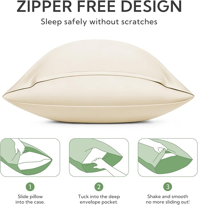MR&HM King Pillow Cases Set of 2, Cooling Pillow Case - Image 6