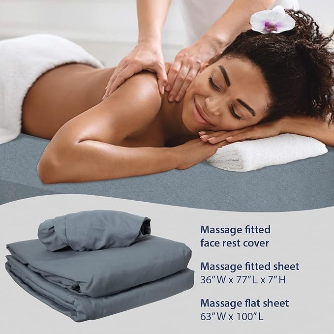 ForPro Professional Collection Premium Microfiber 3-Piece Massage Sheet Set - Image 6