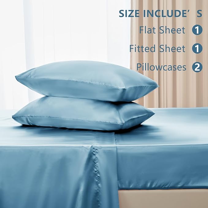 CozyLux Satin Sheets Full Size Sheets - Image 6