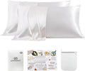 PROMEED White Silk Pillowcase 2 Pack by PromeedTextile