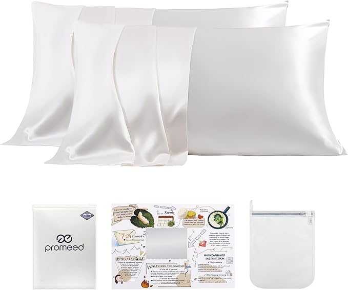 PROMEED 23 Momme Silk Pillowcase 2 Pack Toddler/Travel Size by PromeedTextile