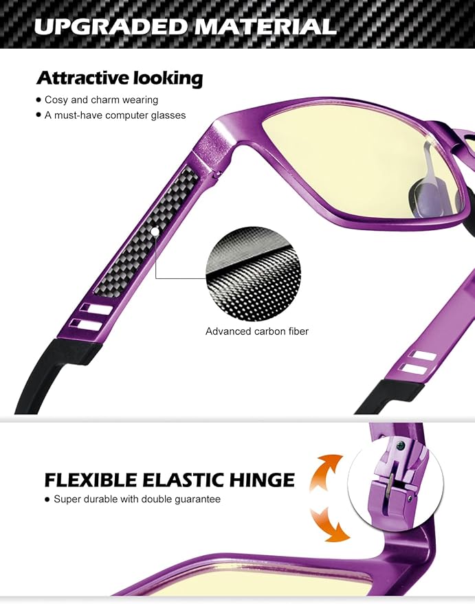 ANYLUV Blue Light Blocking Glasses Men Computer Gaming Glasses Lightweight - Image 2