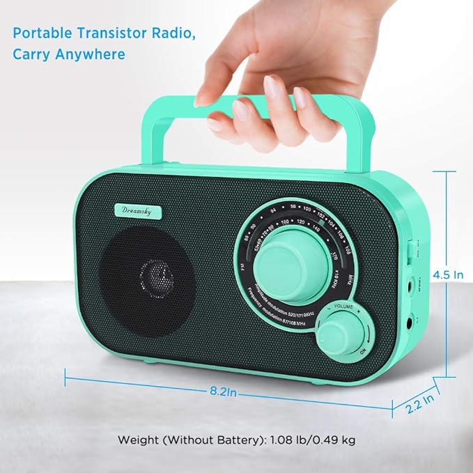 DreamSky AM FM Portable Radio Plug in Wall or Battery Operated - Image 4