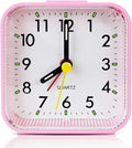Lamisola Small Pink Kids Desk Alarm Clock, Analog Travel Battery Operated Clock by AlarmClock