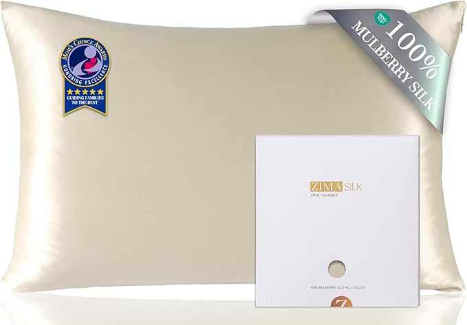 ZIMASILK 100% Pure Mulberry Silk Pillowcase by ZIMASILK