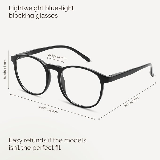 IBOANN Blue Light Glasses for Woman/Men, Fashion Blue Light Glasses Men - Image 2