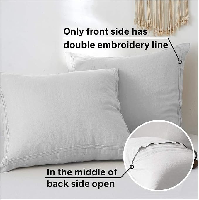 Simple&Opulence 100% French Linen Euro Shams - Image 2