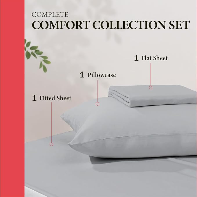100% Egyptian Cotton Twin XL Bed Sheets Set - Image 3