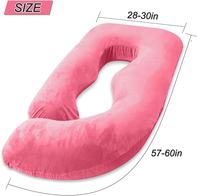 60 Inch Pregnancy Pillow for Sleeping, Extra Large U Shaped Body Pillow - Image 3