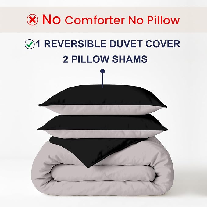 Kotton Culture 3 Pc King Size Duvet Cover Set- 100% Egyptian Cotton 600 Thread - Image 2
