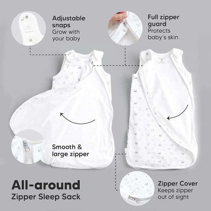 1-Pack Organic Baby Sleep Sacks, 100% Cotton - Image 3