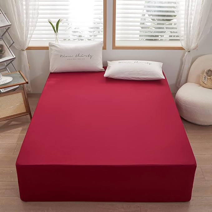Bedding Queen Size Fitted Sheet Only- Bottom Matress Fitted Sheet-Fits 15inches - Image 2