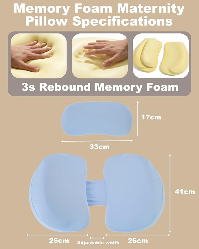 Pregnancy Pillows for Sleeping, Memory Foam Maternity Pillow - Image 7