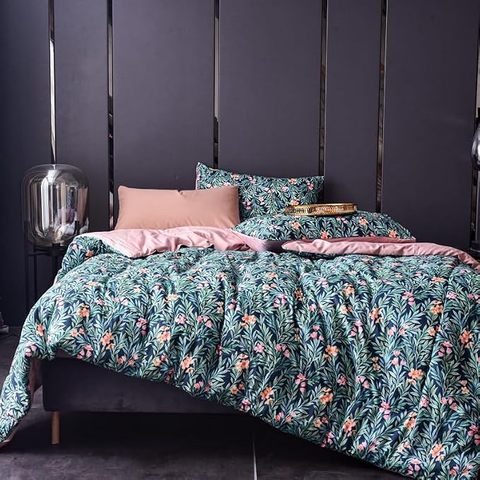 Cupocupa Duvet Cover Queen Size Set Boho Floral Pattern Duvet Cover Queen by CupocupaHomeCollection
