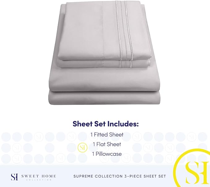 Twin Sheets - Breathable Luxury Sheets - 1800 Supreme Collection Extra Soft - Image 4