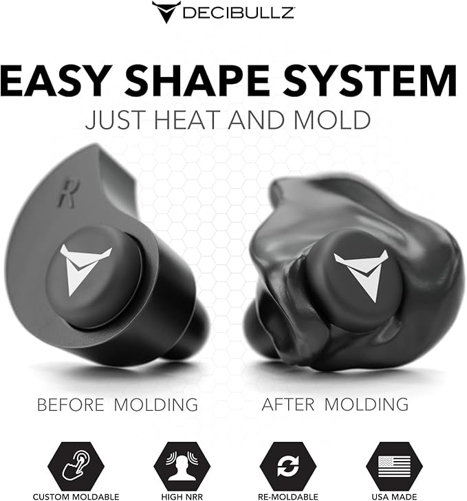 Decibullz - Custom Molded Earplugs, 31dB Highest NRR, Comfortable Hearing - Image 2