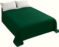 Sfoothome Blackish Green Flat Sheet, Ultra Soft and Comfortable Microfiber Top by Sfoothome