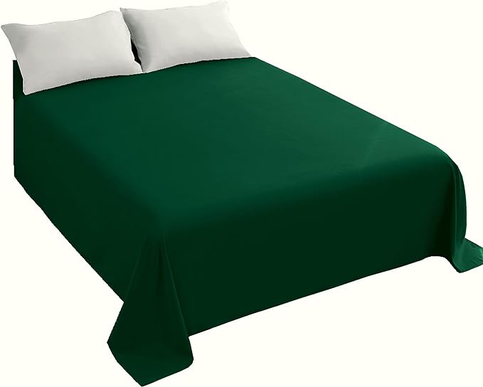 Sfoothome Blackish Green Sheet, Ultra Soft and Comfortable Microfiber Top Sheet by Sfoothome