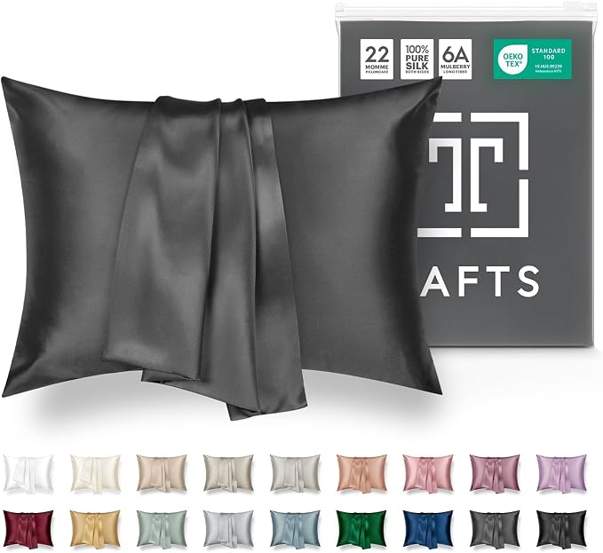 Tafts Pillow Cases - 22mm 100% Pure Mulberry 6A Silk Pillowcase by Tafts