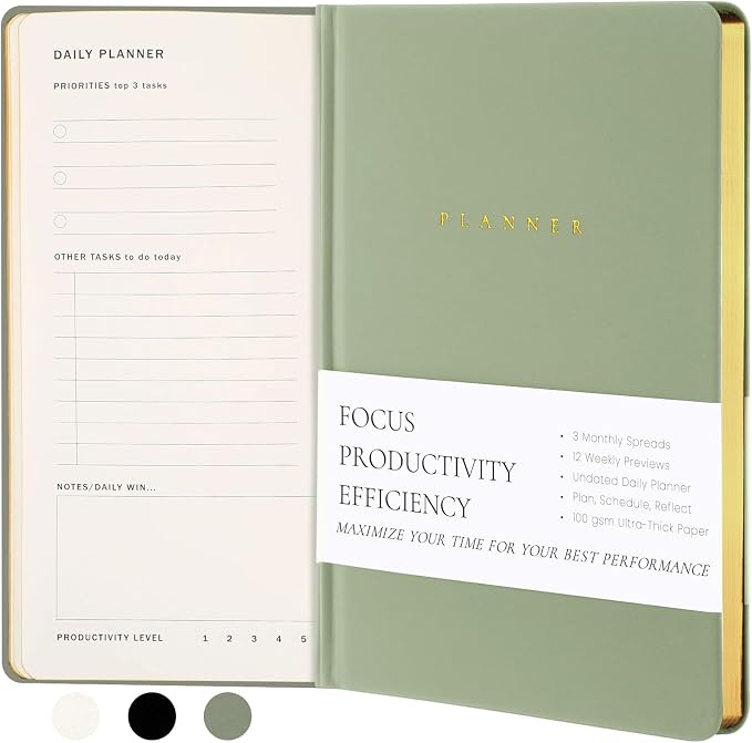 Productivity 3-month Planner Undated Daily Weekly Monthly Planner - Image 8