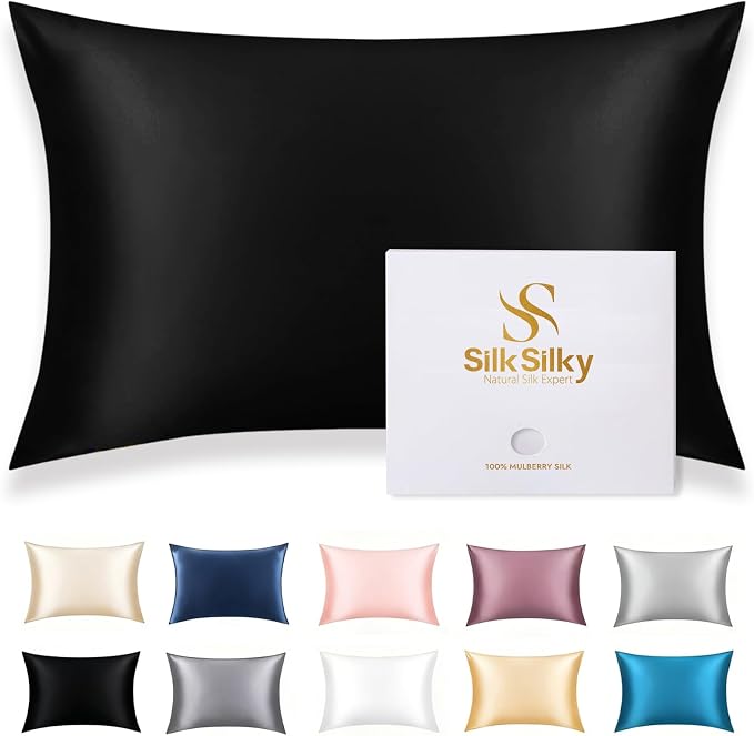 SilkSilky 100% Mulberry Silk Pillowcase by SilkSilky