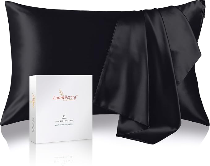 100% Pure Mulberry Silk Pillowcase by LOOMBERRY