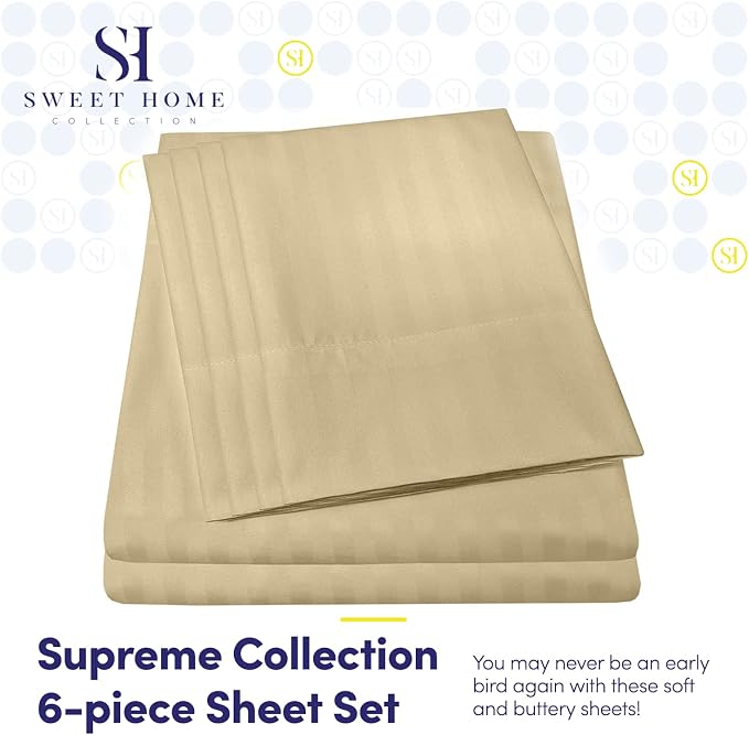 Dobby Stripe Queen Sheets - Image 2