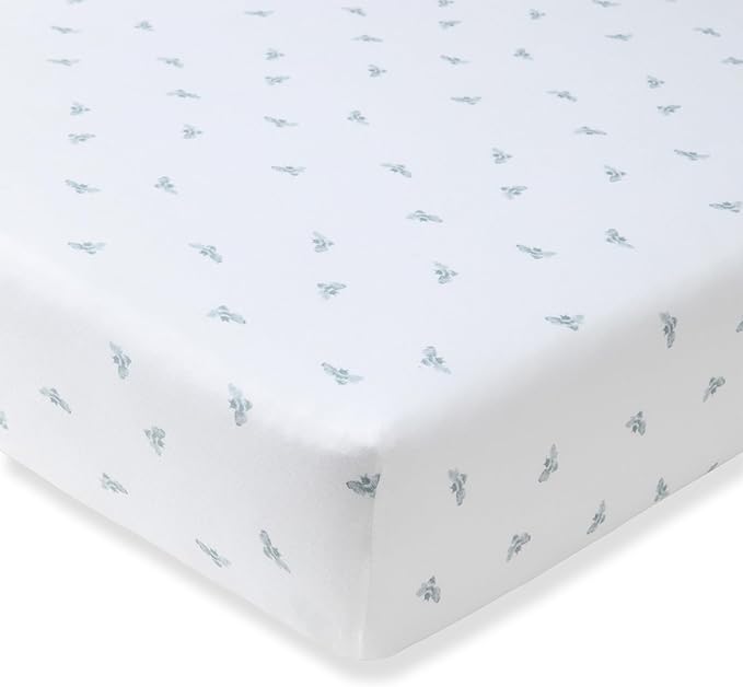 Burt's Bees Baby Essential Organic Cotton Fitted Crib Sheet, Breathable by BurtsBeesBaby