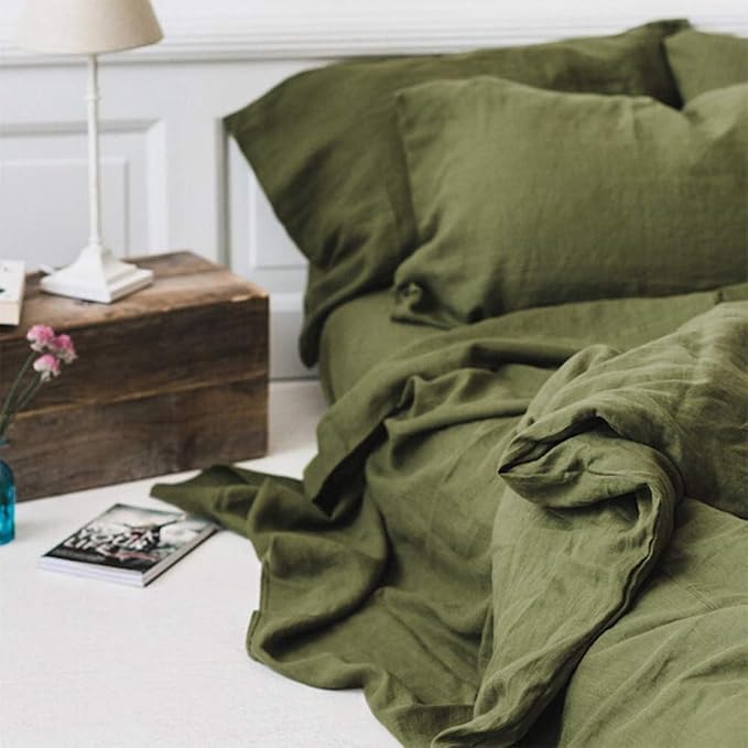 Simple&Opulence 100% Linen Duvet Cover Set 2pcs Basic Style Natural French - Image 7