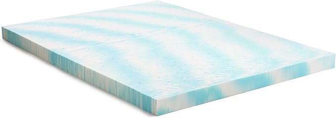 Linenspa 4 Inch Swirl Gel Memory Foam Mattress Topper, King Size – Cooling Gel - Image 4