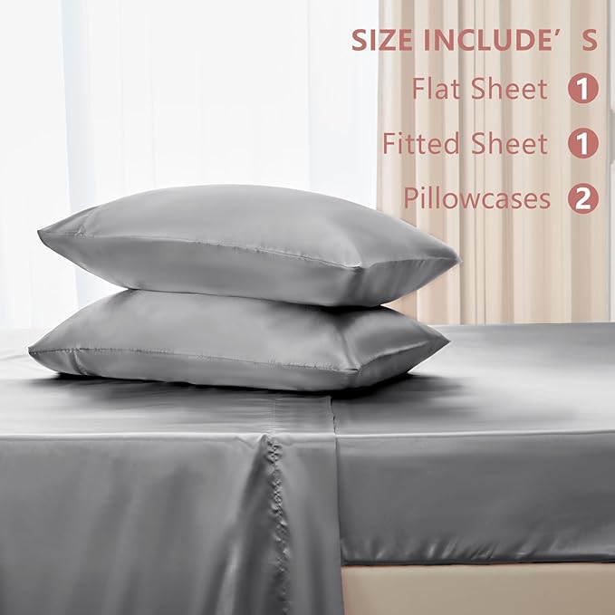 CozyLux Satin Sheets Full Size Sheets - Image 6