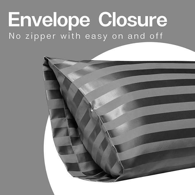 MR&HM Satin Body Pillow Cover, Soft and Breathable Body Pillow Case - Image 3