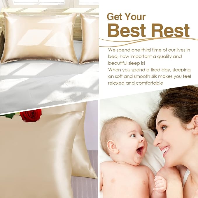 J JIMOO 100% Mulberry Silk Pillowcase - Image 4