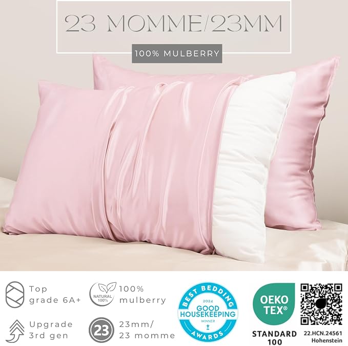 PROMEED 23 Momme Silk Toddler Pillowcase 2 Pack - Image 2