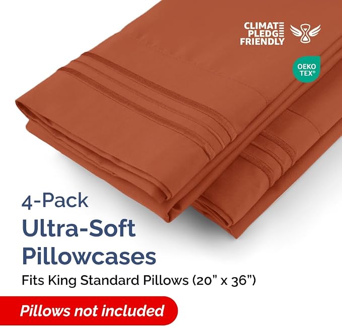King Standard Pillow Cases Set of 4 - Image 2