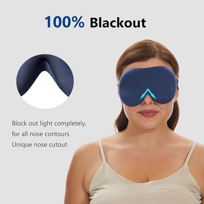 ALASKA BEAR 100% Blackout Sleep Mask Most Comfortable Contoured Eye Cups and - Image 3