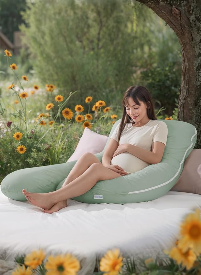 QUEEN ROSE Pregnancy Pillows, Soft Cotton U Shaped Body Pillow - Image 6