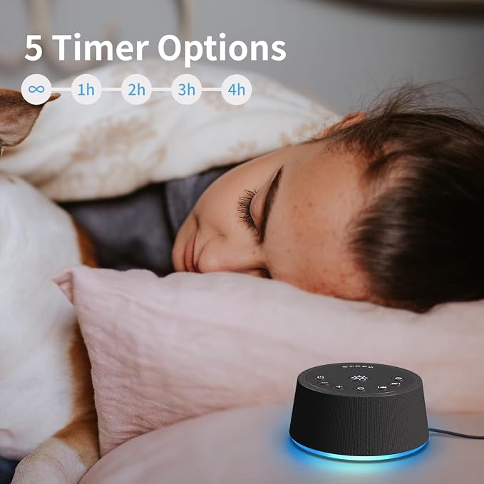SoundLegend White Noise Sleep Sound Machines 30 Sounds 12 Colors Light 32-Level - Image 4