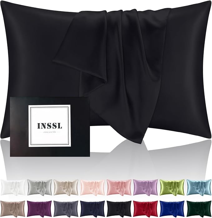 INSSL Silk Pillowcase f Women, Mulberry Silk Pillowcase by INSSL