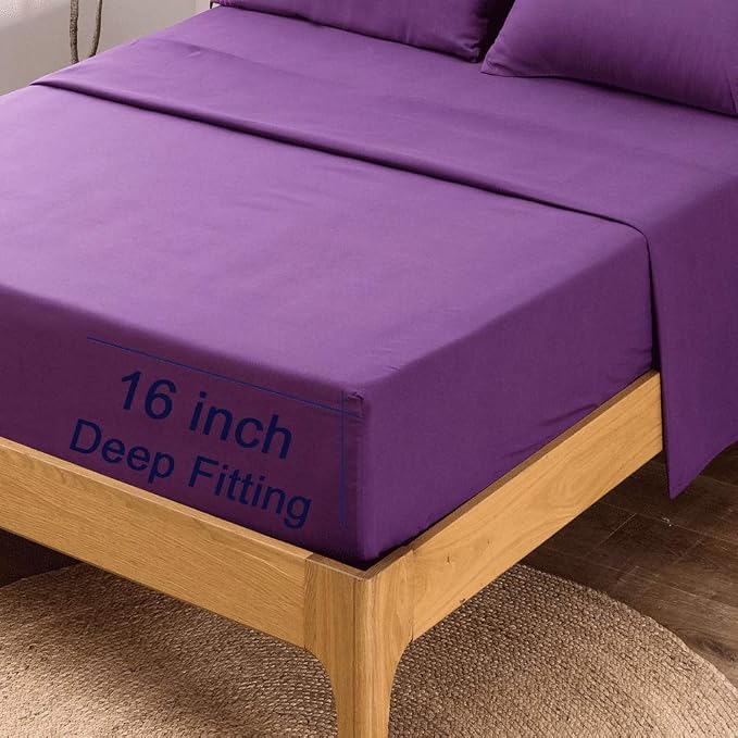 SONORO KATE Bed Sheet Set Super Soft Microfiber 1800 Thread Count Luxury - Image 6