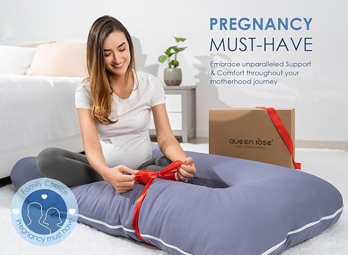 QUEEN ROSE Pregnancy Pillow, U Shaped Full Body Pillows - Image 5