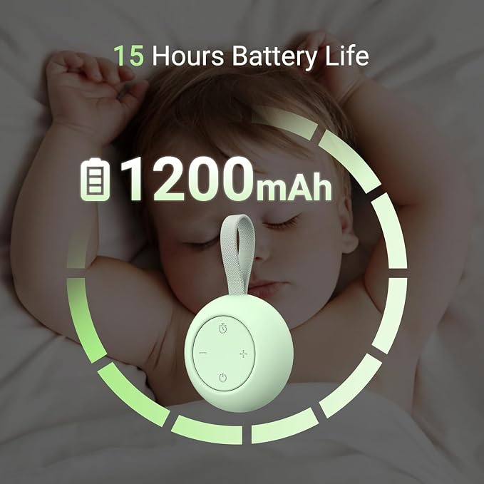 Portable Baby Sound Machine 15 Hours Battery Life, Registry Gift, Clips on Baby - Image 3