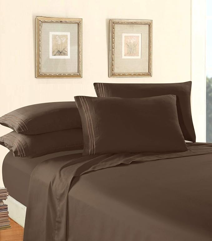Elegant Comfort Luxury 1500 Premium Hotel Quality Microfiber 4-Piece Sheet Set - Image 3