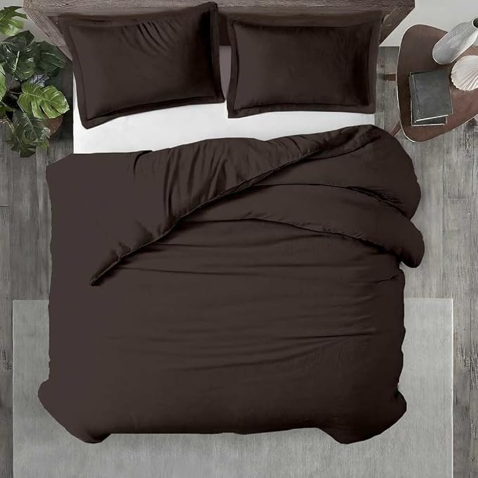 Kotton Culture 3 Pc Duvet Cover King Size Set-100% Egyptian Cotton 600 Thread by KottonCulture